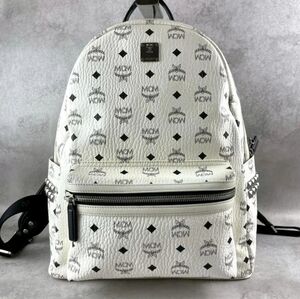 MCM White and Black Limited Edition Logo Backpack,I Do have the original receipt